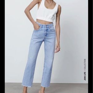 Zara Hi-Rise Straight Cut